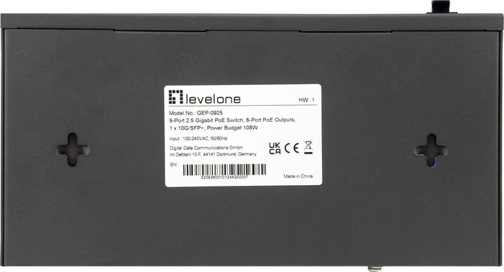 Produktbild LevelOne Switch 9x GE GEP-0925 2.5GbE 108W 8xPoE+ sw (8 Ports)