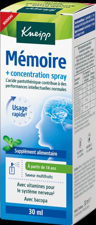 Etichetta energetica Kneipp Mémoire + spray concentrante (Getto vaporizzato)