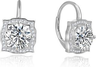 Beneto Silver glittering earrings AGUC2694 (L)