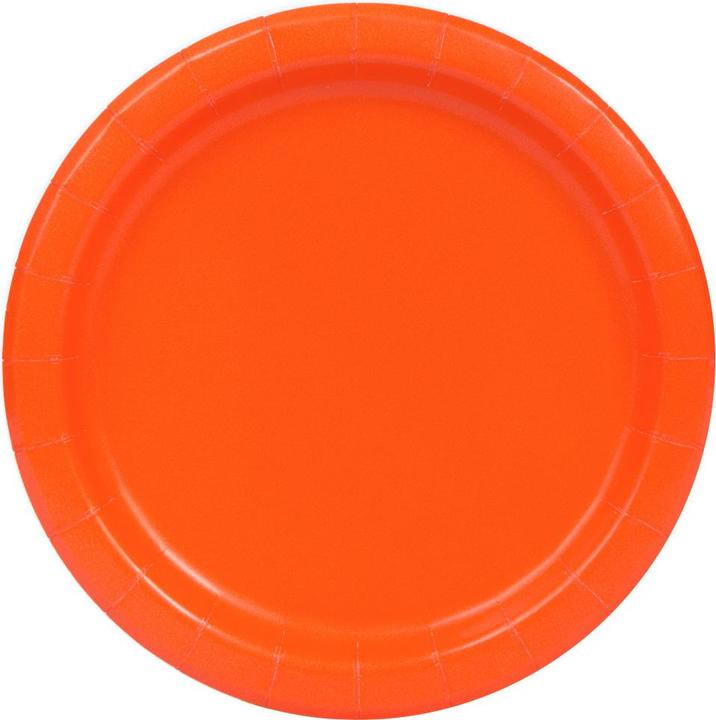 Unique Assiette en carton orange 22cm (8pcs) (8 x)