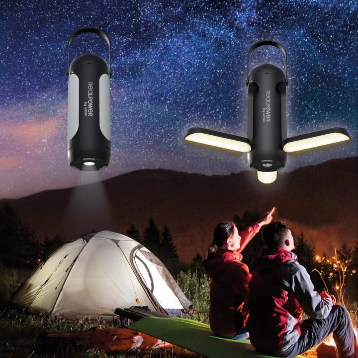 Actual product image RealPower LED outdoor Light 190,solar,black,6.000mAh