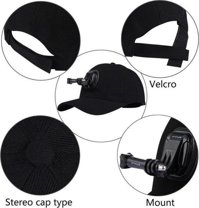 Actual product image Puluz Hat with mount for sport camera PU195 (HERO8 Black, One R, DJI Osmo Action)
