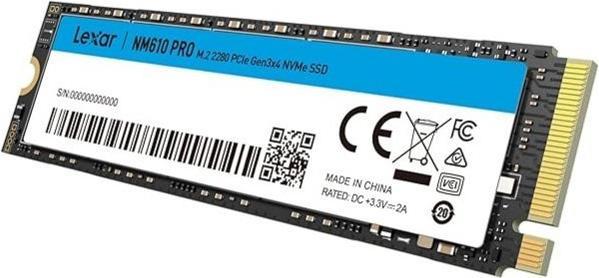 Image du produit Lexar Disque SSD NM610 Pro 500Go - NVMe M.2 Type 2280 (500 Go, M.2 2280)