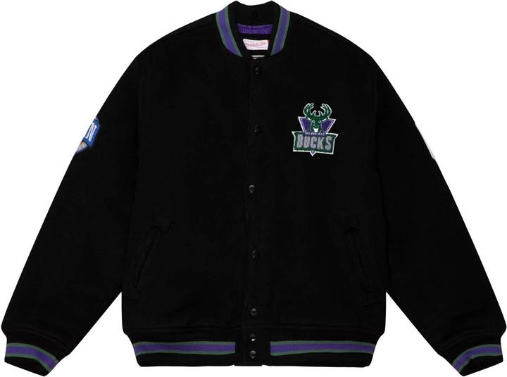 Actual product image Mitchell & Ness NBA Milwaukee Bucks Jacket Mens (L)