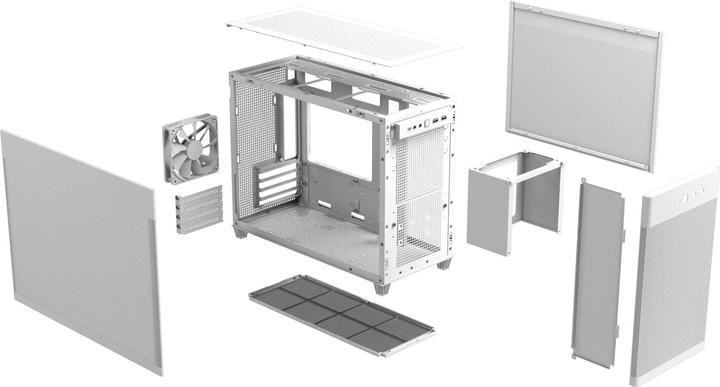 Productafbeelding ASUS Prime AP201 MicroATX Case - wit (mATX)