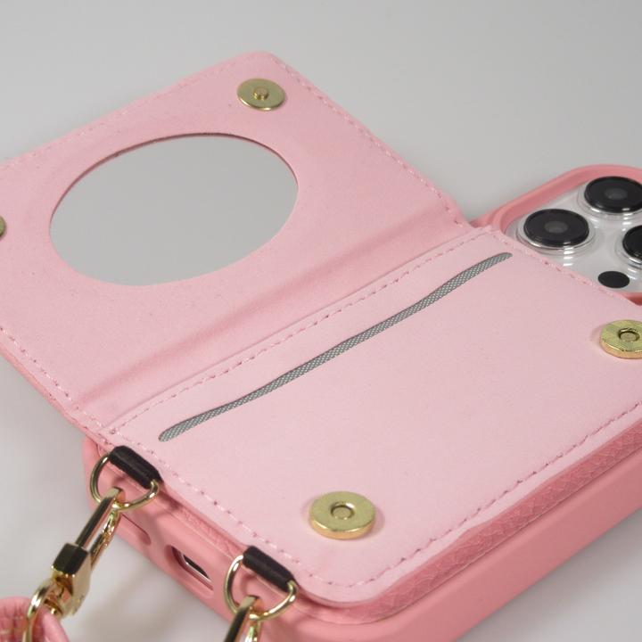 Immagine prodotto PhoneLook Hülle Gepolstertes Leder mit Spiegel und Kartenfach grosse abnehmbare Riemen (Apple iPhone 15 Pro Max)