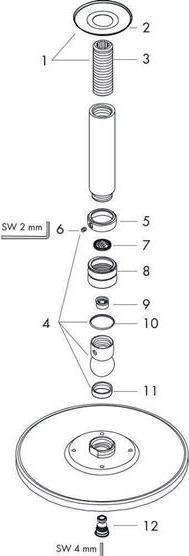 Immagine prodotto hansgrohe Soffione HG RAINDANCE S 240 AIR 1jet DN 15 m soffitto pro. 100 EcoSm vers. cromo (1 Tipi di raggi, 9 l/min)