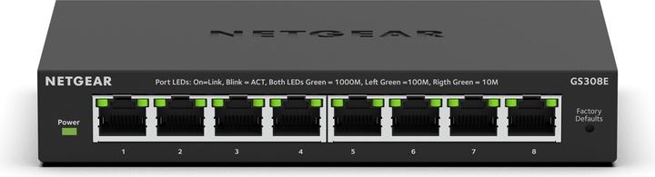 Actual product image Netgear GS308E SOHO Plus (8 Ports)