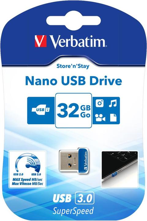 Actual product image Verbatim Nano (32 GB, USB-A, USB 3.0)