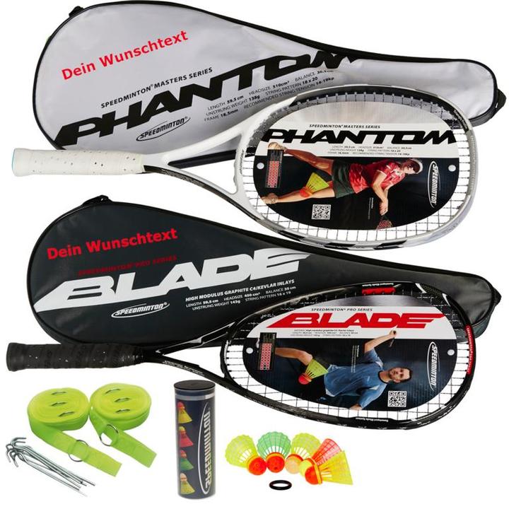 Produktbild IQ Sport Speedminton Pärchenprofiset mit Wunschaufdruck