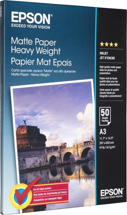 Produktbild Epson Paper Heavy Weight, 50 Blatt (167 g/m², A3, 50 x)