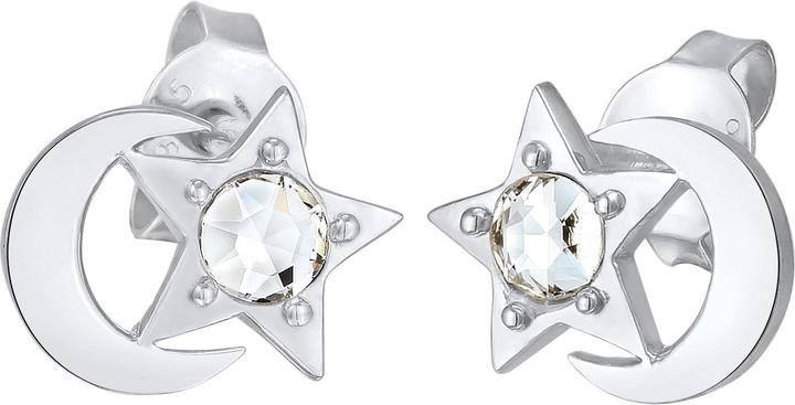 Elli Astro, Halbmond, Sterne (Glaskristall, 925er Sterling Silber)