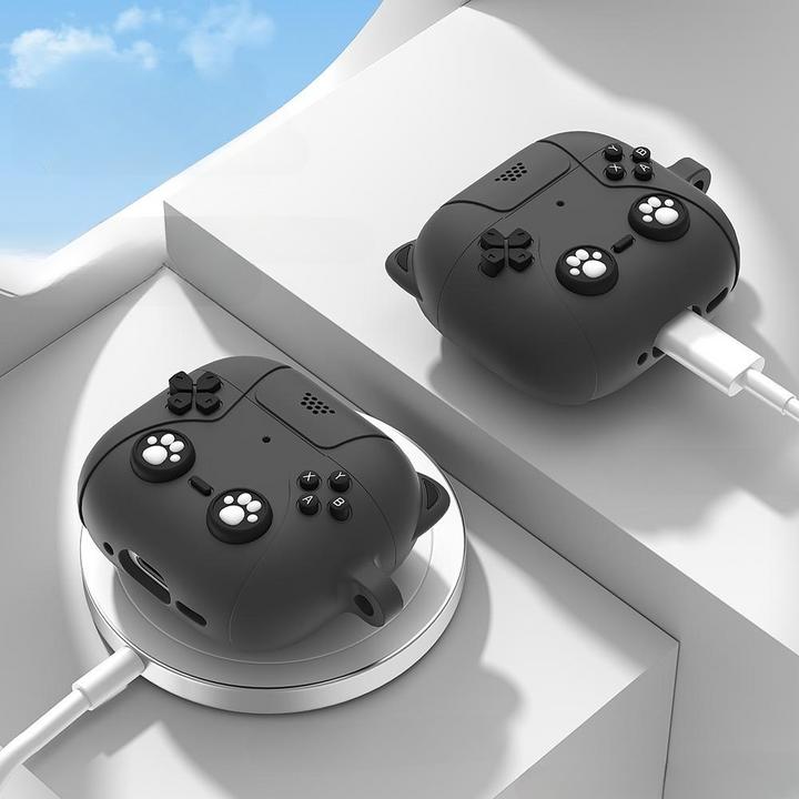 Produktbild Cover-Discount Airpods 4 - Silikoncase Schutzhülle 3D Katze (Kopfhörer Tasche)
