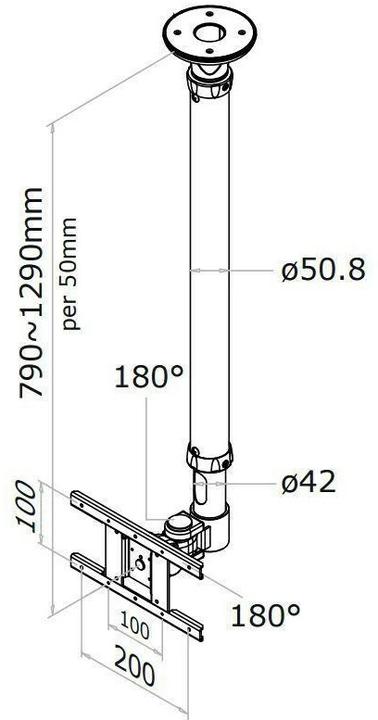 Actual product image Neomounts Fpma-C100 (Ceiling, 30")