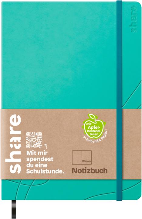 Produktbild Share Notizbuch A5, blanko (A6)