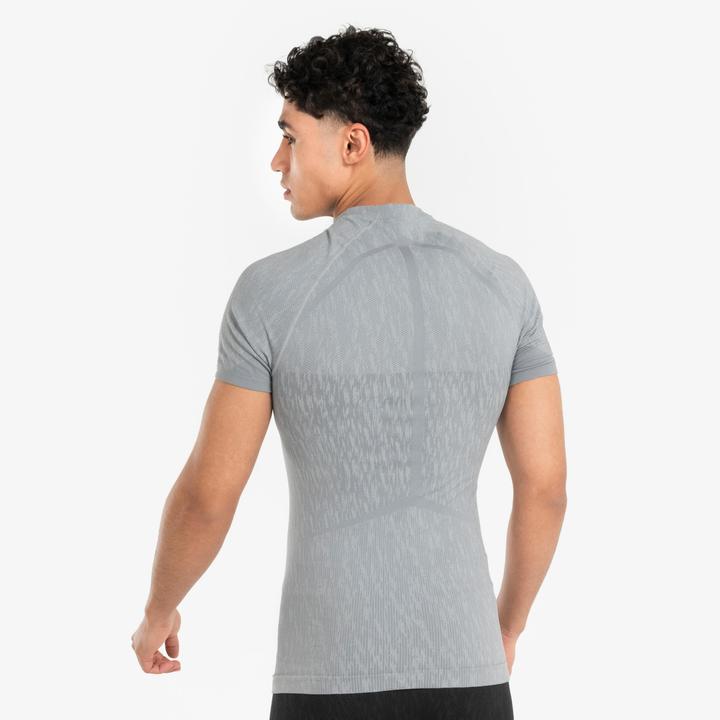 Produktbild Kipsta Funktionsshirt Fussball kurzarm Keepdry 500 Wärmekomfort Damen/Herren grau (L)