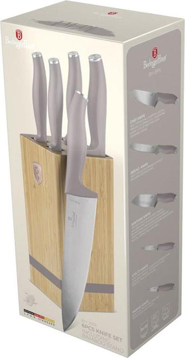 Produktbild BerlingerHaus Haus 6-teiliges Messerset mit Messerblock, Taupe Collection