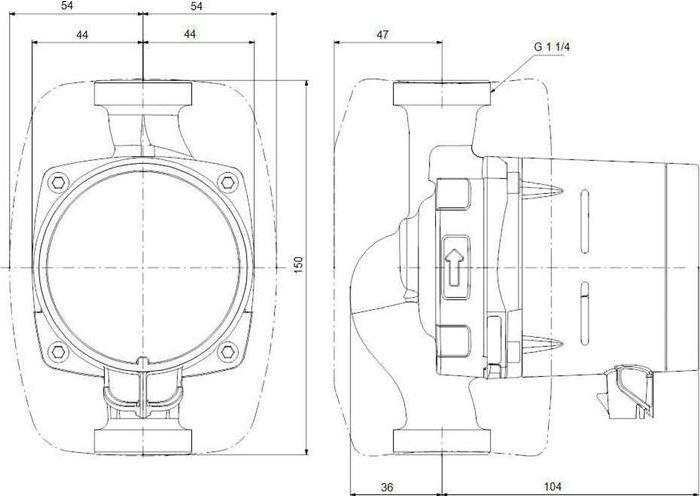Image du produit Grundfos Circulateur haute efficacité Alpha1 20-40N, 150mm, G 1 1/4, PN 10, 230 V, ES