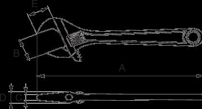 Produktbild Bahco ERGO 38-mm-Rollgabelschlüssel mit extragrosser Öffnungsweite, Zentralmutter und Gummigriff, phospha (38 mm)