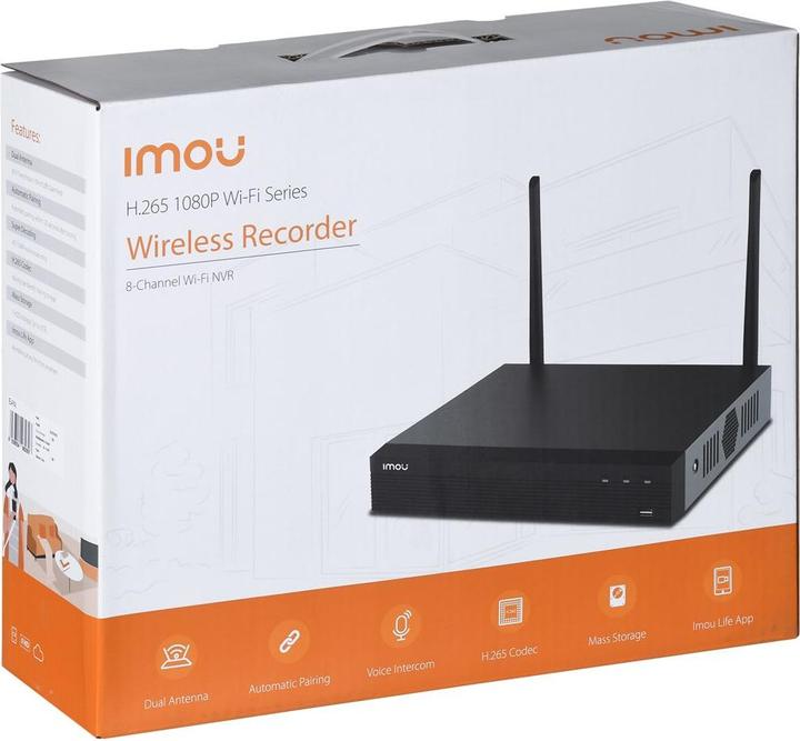 Immagine prodotto Imou NVR1108HS-W-S2-CE-Registratore wireless a 8 canali (NVR1108HS-W-S2-CE-) (Videoregistratore di rete (NVR))