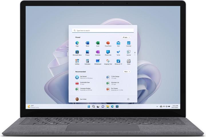 Actual product image Microsoft Surface Laptop 5 R1U-00005 Platinum i5-1245U 8GB/512GB SSD 13" QHD Touch W10P (13.50", Intel Core i5-1245U, 8 GB, 512 GB, DE)