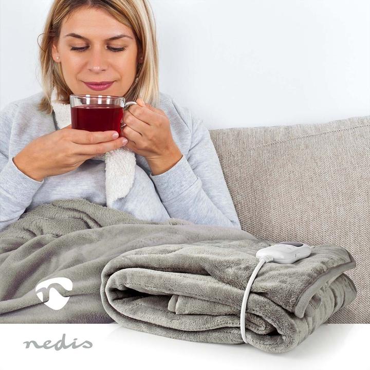 Actual product image Nedis Electric Duvet Cover 1 person 180 x 130 cm 9 heat settings washable overheatun (180 x 130 cm)