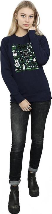 Actual product image Elf Womens/Ladies Infographic Poster Sweatshirt (L)