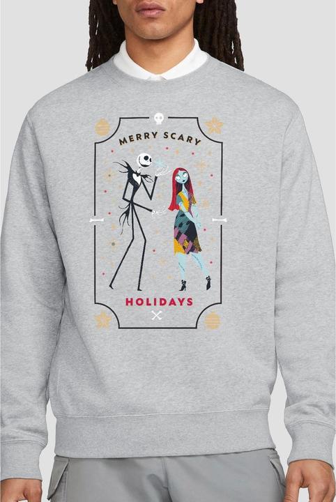 Actual product image The Nightmare Before Christmas Unisex Adult Scary Holidays Jack Sally Sweatshirt (XXL)