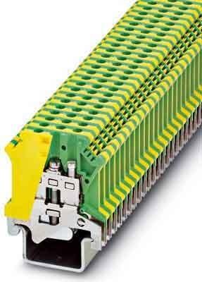 Actual product image Phoenix Contact Phoenix Protective Conductor Terminal Block USLKG 4-1 Green-Yellow-