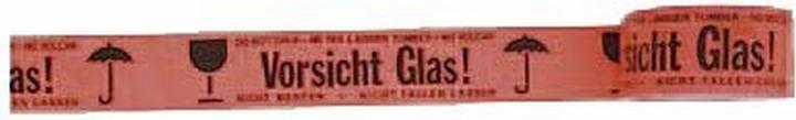 Actual product image Wihedü Packing Tape Caution Glass orange (50 mm)