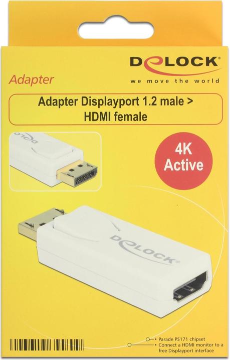 Actual product image Delock Monitor adapter DP male to HDMI female (HDMI, 6.20 cm)