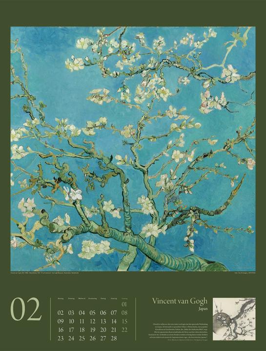 Actual product image KunstGeschichten - Meisterwerke und die Orte ihrer Inspiration Kalender 2026 (Hardcover, German)