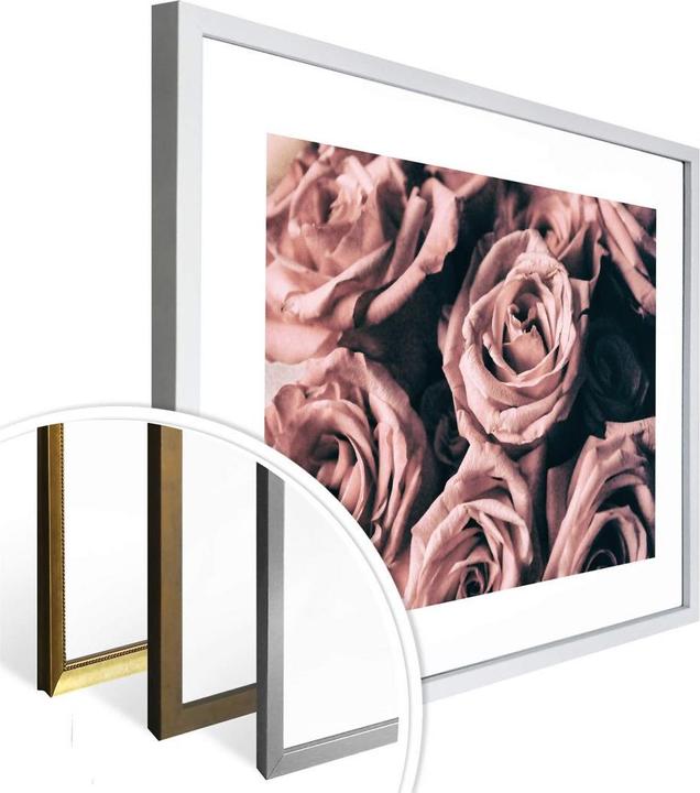 Produktbild Trenddeko Rosa Rosen im Vintagestil (30 x 24 cm)
