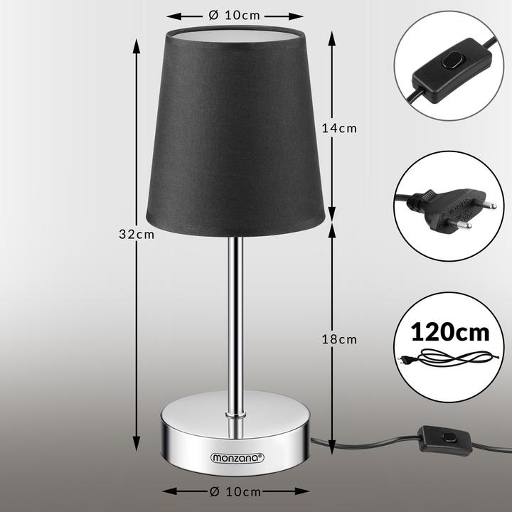 Actual product image Monzana Bedside Lamp (E14)