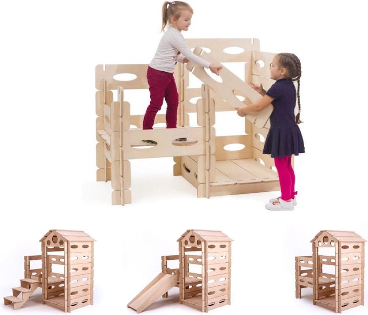 Produktbild Montessori Spielhaus Set bauen und spielen + Treppe ® Sport&Gym