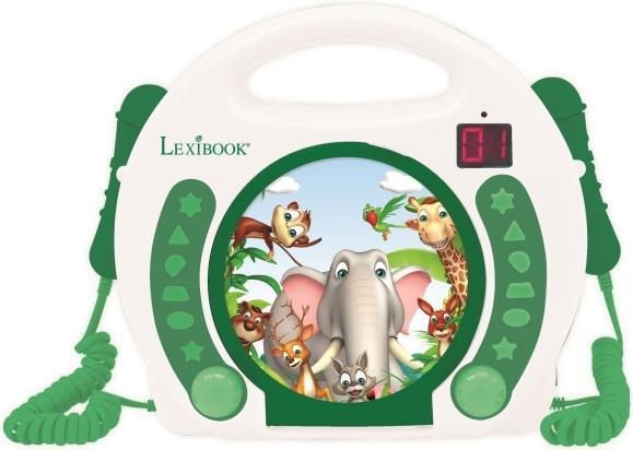 Produktbild Lexibook Tragbarer Tier-CD-Player mit Mikrofonen, Griff, Programmierung, Wiederholung, Karaoke, D