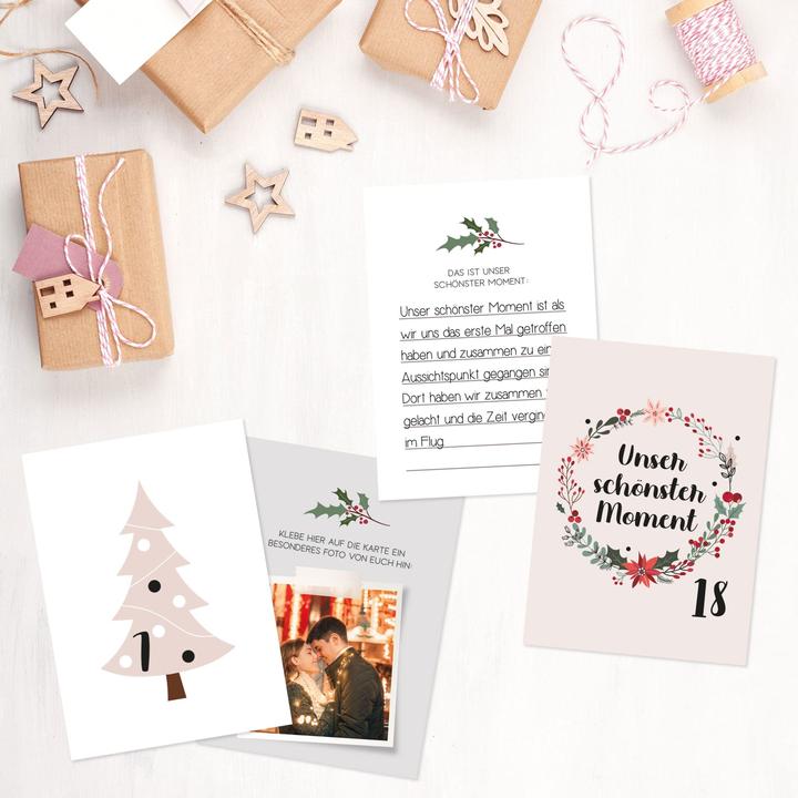 Immagine prodotto Papierdrachen Set di calendari dell'Avvento - 24 carte da riempire