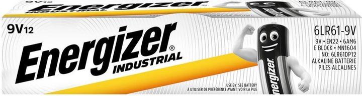Actual product image Energizer Industrial (12 pcs., 9V Block, 600 mAh)