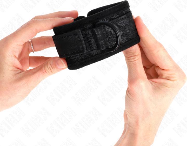 Produktbild Kink Dark Lace Cuffs Neoprene Handgelenk Manschetten Verstellbar Schwarz 20-29 cm X 5 cm