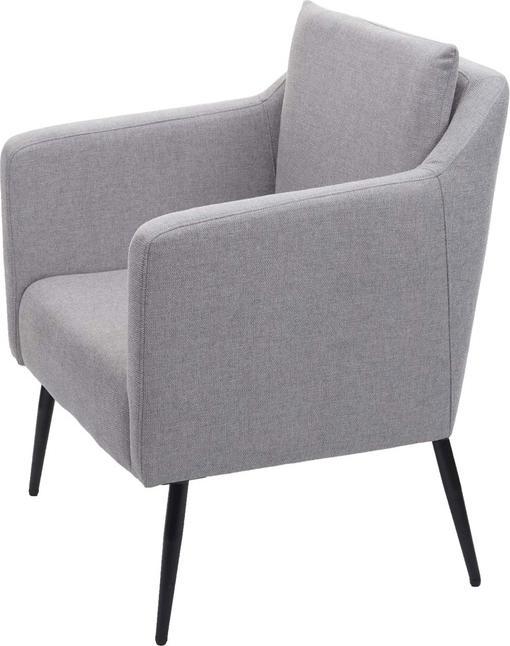 Image du produit Mendler Fauteuil lounge, fauteuil cocktail fauteuil relax - tissu/textile gris clair