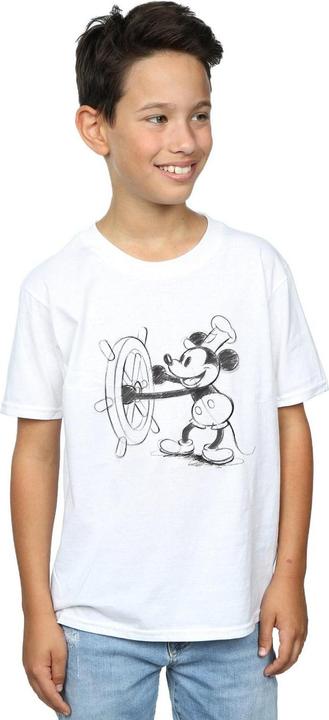 Immagine prodotto Disney Mickey Mouse Steamboat Sketch Maglietta Ragazzi (140, 146)