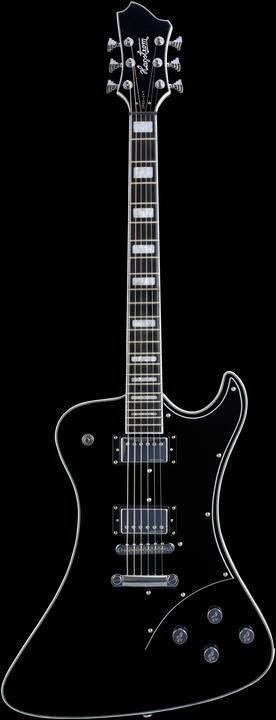 Hagstrom Electric Guitar, Fantomen, Black Gloss (Electric guitar, Mahogany, Maple)