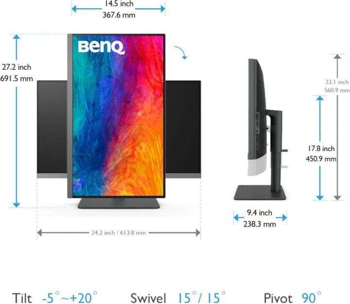 Actual product image BenQ PD2706U 27IN 16:9 3840X2160 400 (3840 x 2160 Pixels, 27")