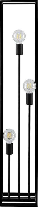 Actual product image Lindby Krisha floor lamp in black steel, 3-light. (E27)