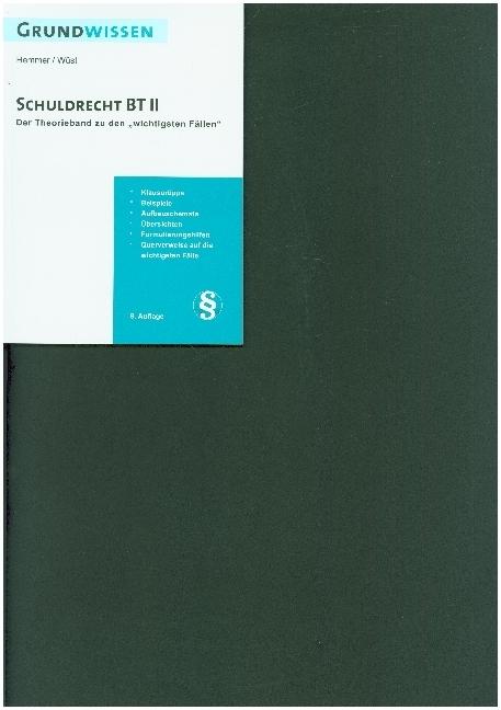Produktbild Grundwissen Schuldrecht BT II (Deutsch, Karl Edmund Hemmer, Achim Wüst, 2023)