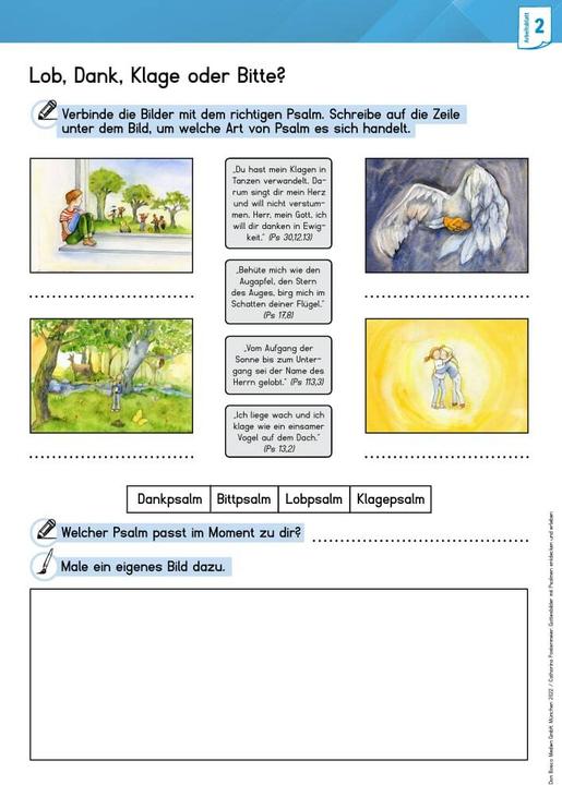 Produktbild Arbeitsmaterial Grundschule. Religionsunterricht. Gottesbilder mit Psalmen entdecken und erleben (Deutsch, Catharina Fastenmeier, Petra Lefin, 2022)