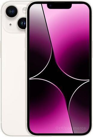 Produktbild Re!commerce iPhone 14 (128 GB, Weiss, 6.10", 12 Mpx, SIM + eSIM, B / Sehr gut)