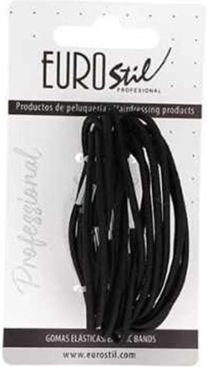 Actual product image Caso Eurostil Black Fine Hair Elastics Pack Of 1 (Black)