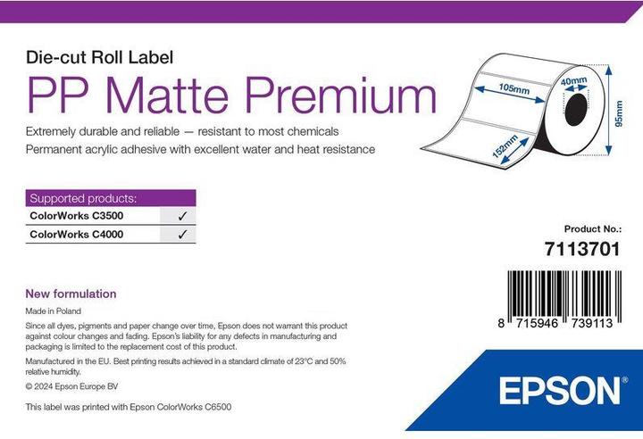 Produktbild Epson Pp Matte Label Premium Die-Cut