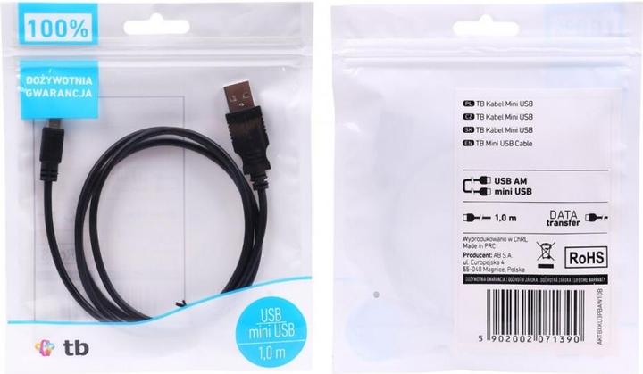 Produktbild Lenovo USB MINI USB-Kabel 1 m. schwarz (AKXKU3PBAW10B) (1 m, USB 1.0)